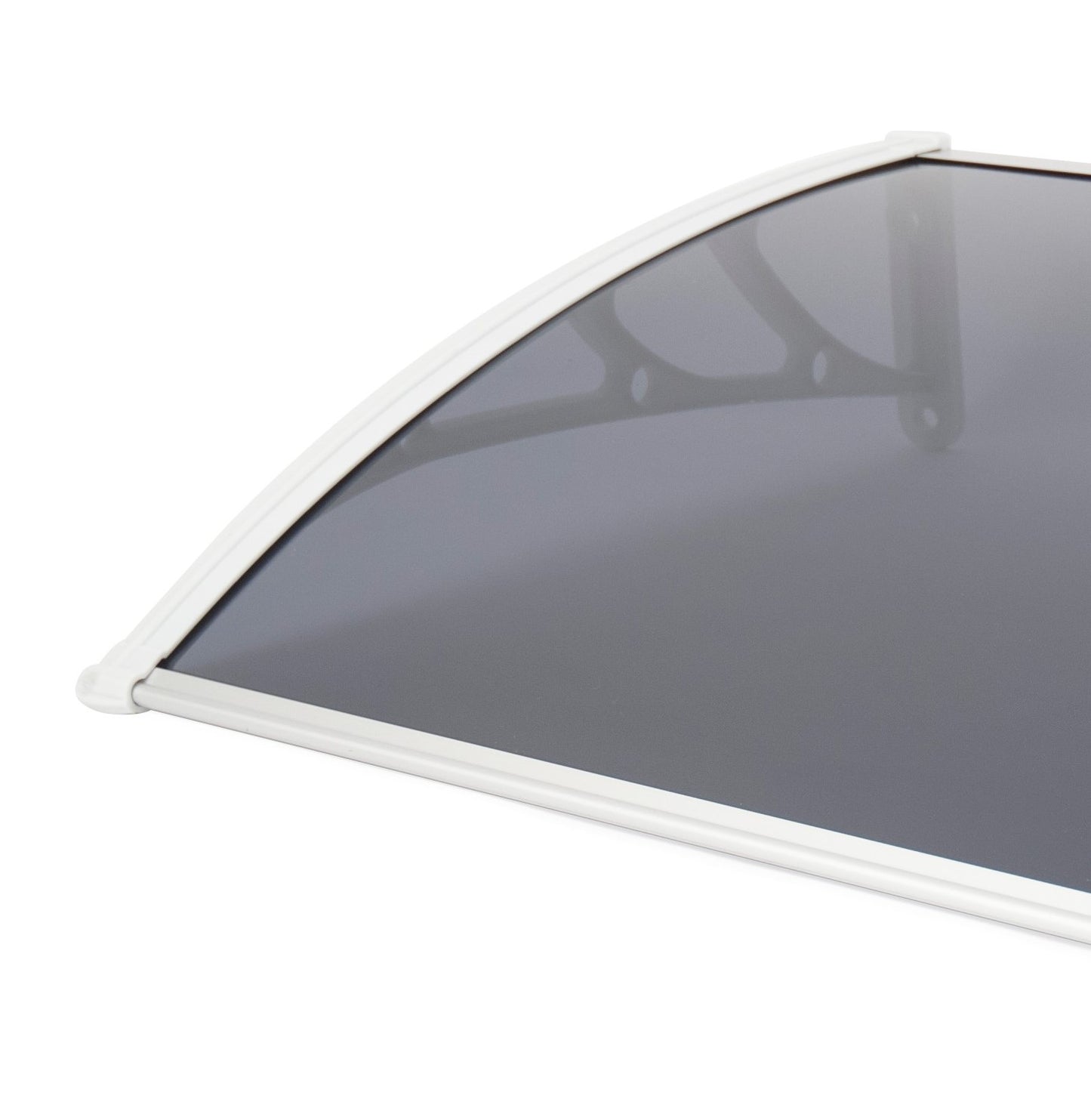 Easy Fit 1m Tinted Door Canopy – UV-Stabilised, Weatherproof Cover with Durable Brackets | White & Black