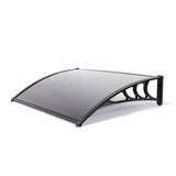 Easy Fit Tinted Door Canopy – UV-Stabilised, Weather-Resistant & Durable | 1.2m Wide | White & Black Colors