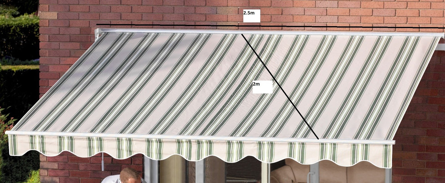 Easy Fit Greenhurst Ascot Patio Awning – Easy Fit Retractable Sun Canopy | 2.5m, 3m & 3.5m Widths