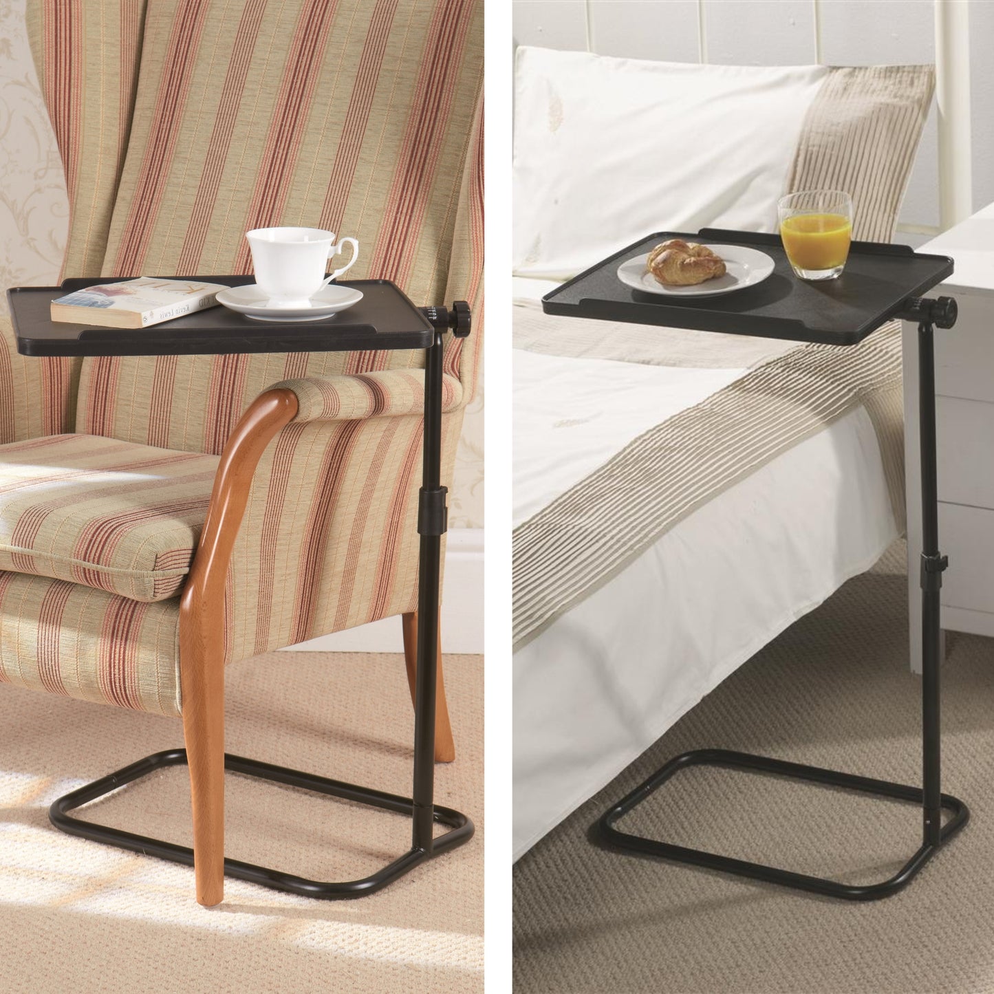 Adjustable Pivot Table for Bed or Sofa – Tilting Laptop & Reading Desk with Height Adjustment