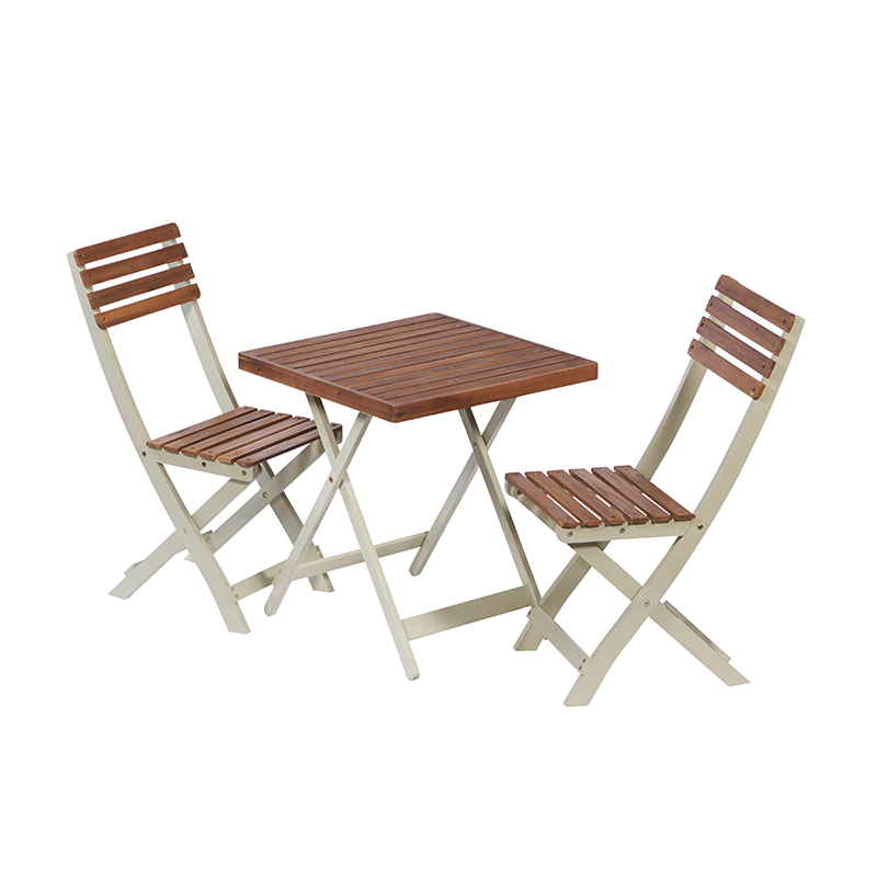 Two-Tone Burley Hardwood 3-Piece Bistro Set