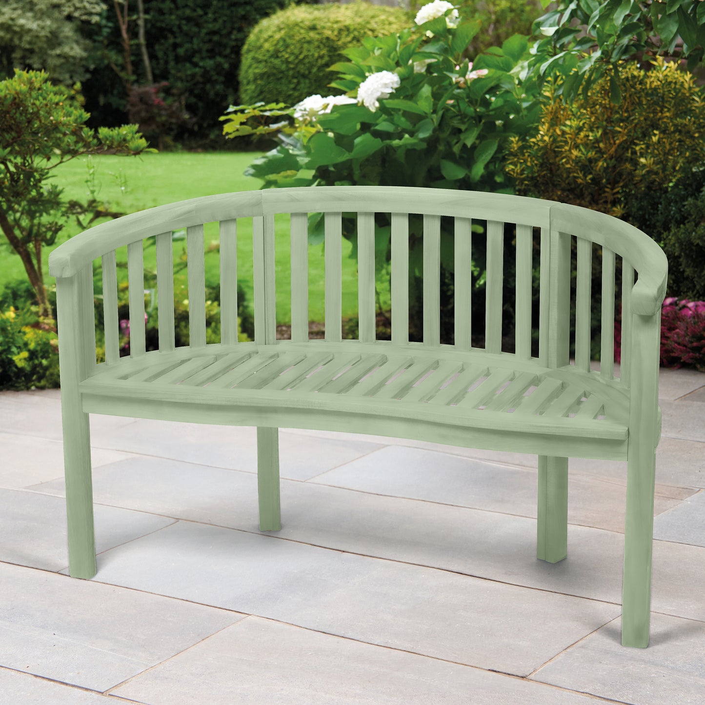 Woodfield Curved Garden Bench – FSC Acacia Hardwood, Natural Oil Finish