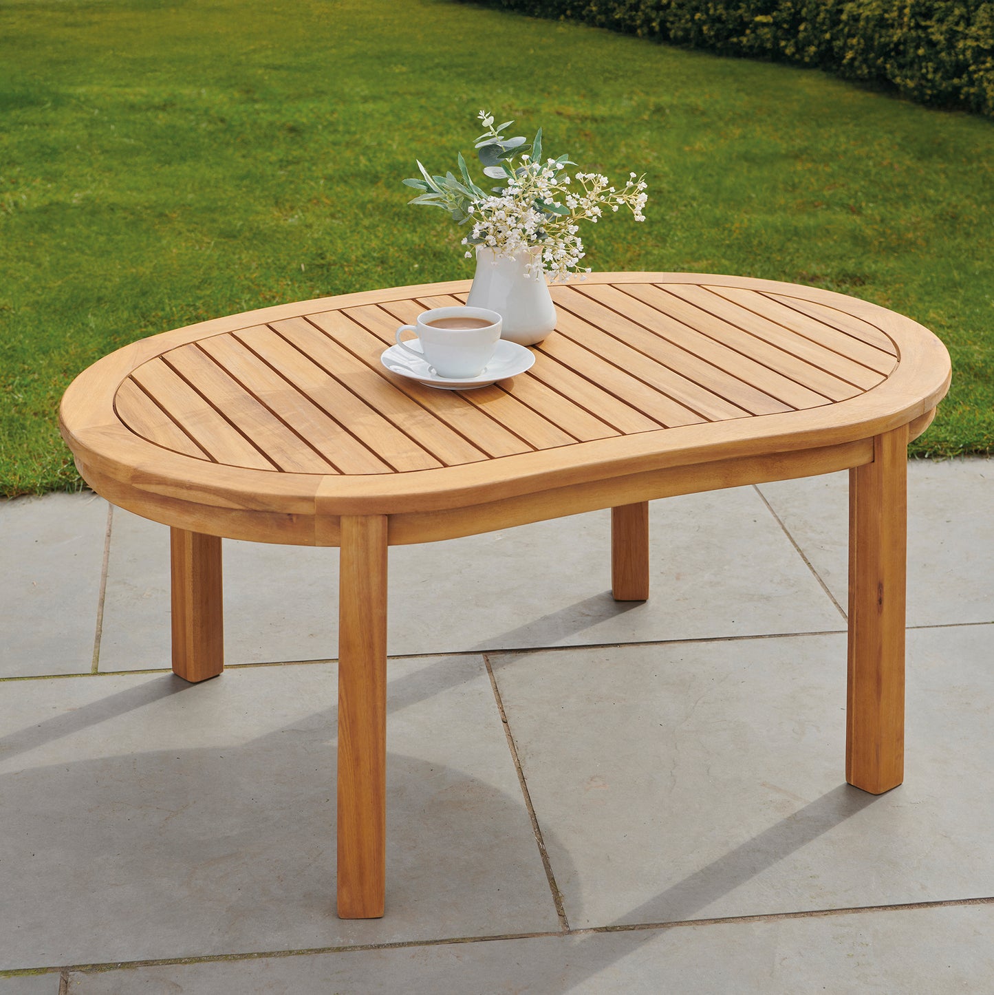 Banana-Shaped Wooden Table – Available in Natural and Sage Green