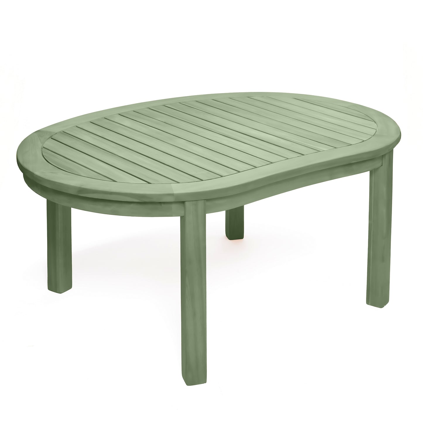 Banana-Shaped Wooden Table – Available in Natural and Sage Green