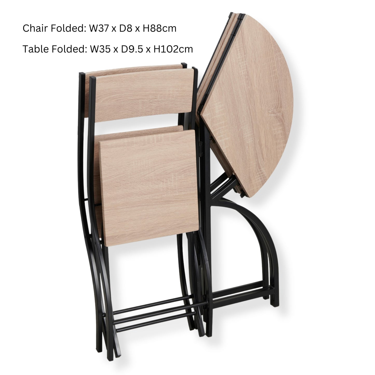 Folding Bistro Table and Chairs Set – Space-Saving Dining Solution for 2