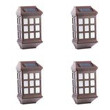 Pack of 4 Deluxe Solar Fence Lights – Warm White LED Outdoor Wall Lights