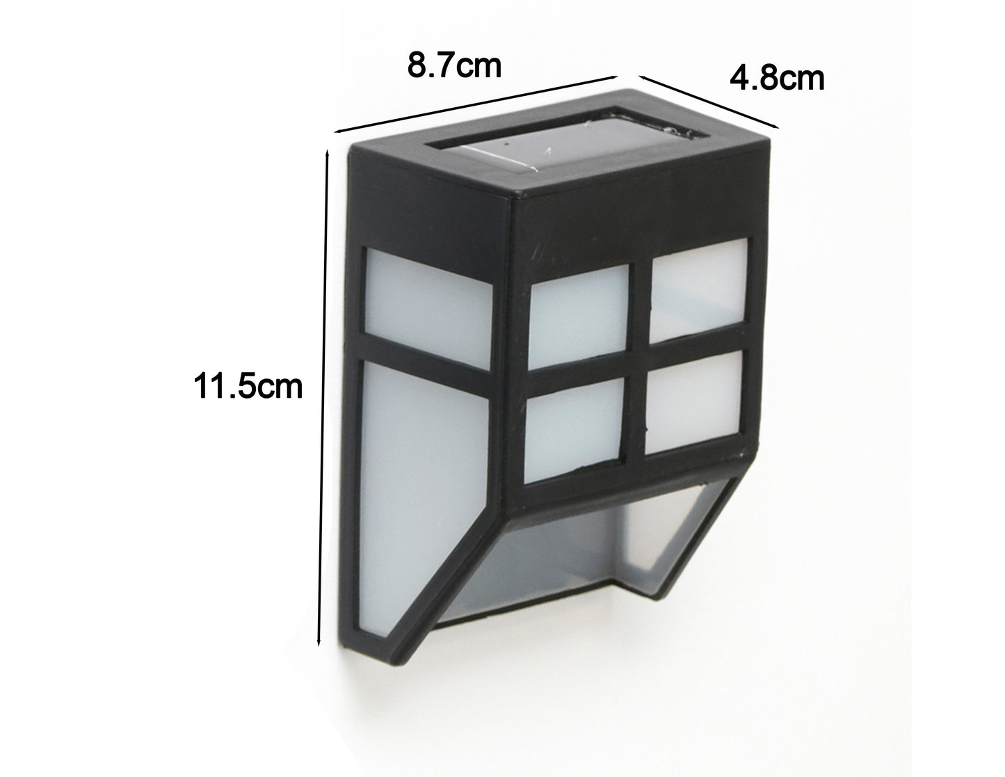 Pack of 4 Modern LED Solar Fence & Wall Lights with Auto Sensor