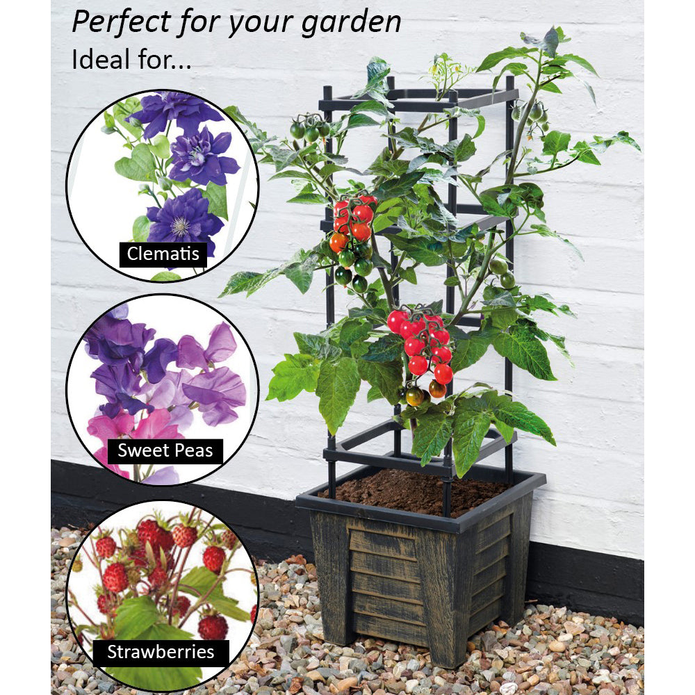 4 Tier Trellis Planter for Climbing Plants – Outdoor Vegetable & Flower Planter
