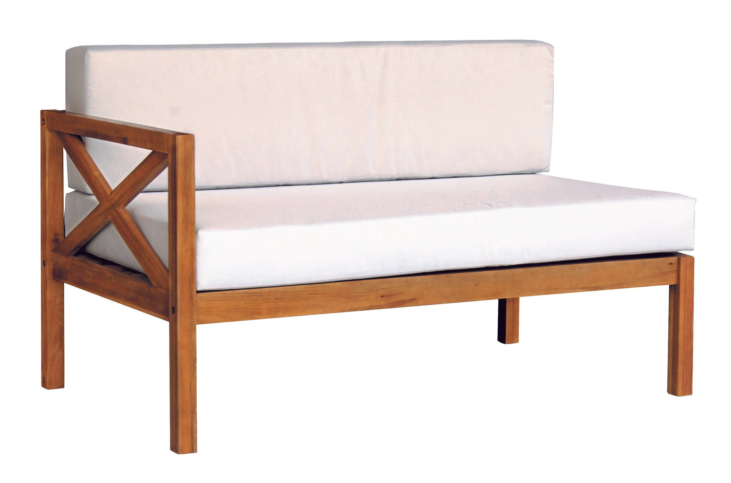 Kemberton Outdoor Wooden Corner Sofa Set with Cushions & Coffee Table – Sustainable Acacia Wood
