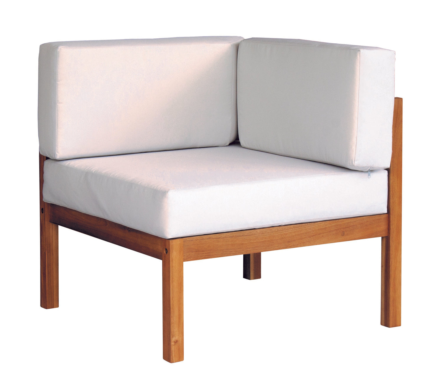 Kemberton Outdoor Wooden Corner Sofa Set with Cushions & Coffee Table – Sustainable Acacia Wood