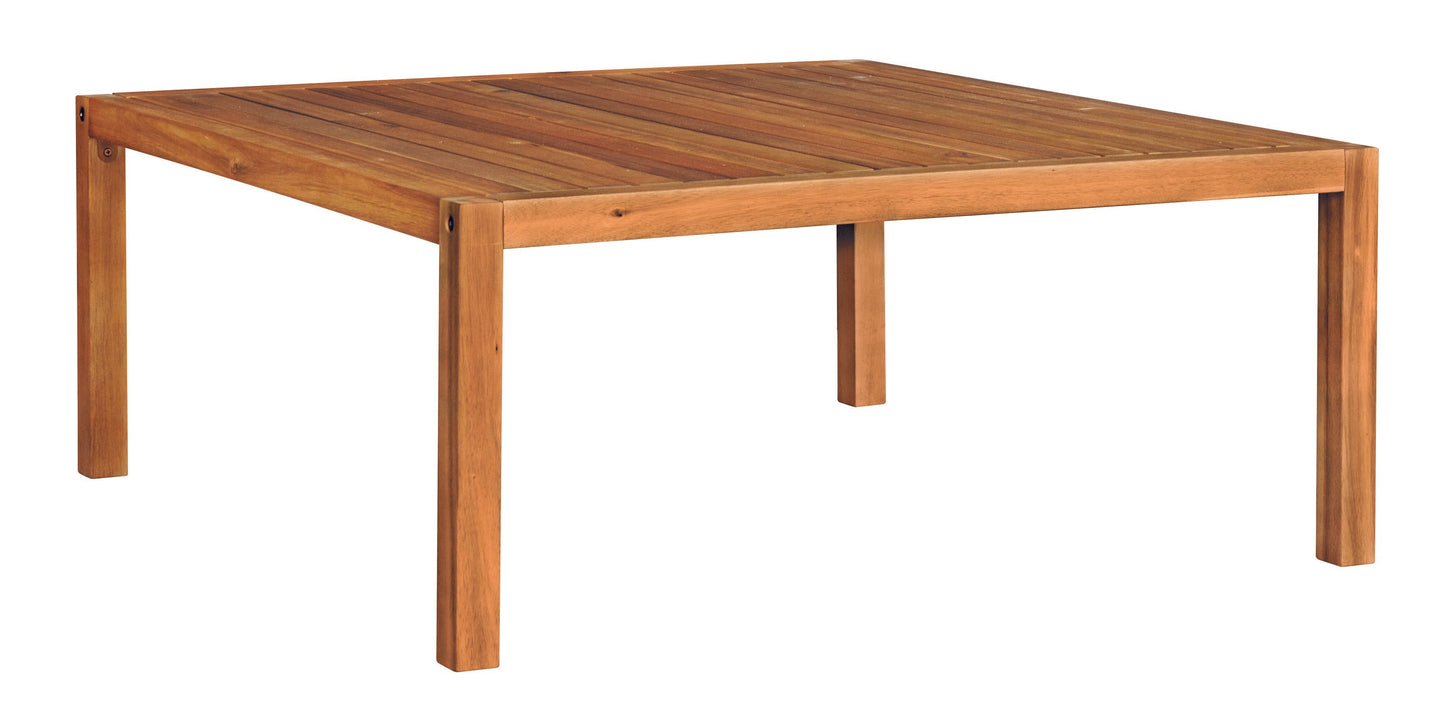 Kemberton Outdoor Wooden Corner Sofa Set with Cushions & Coffee Table – Sustainable Acacia Wood