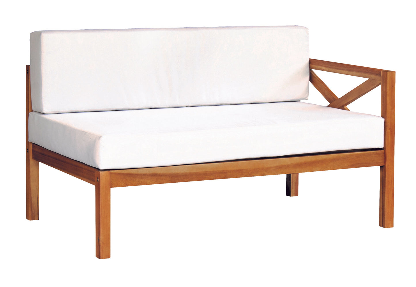 Kemberton Outdoor Wooden Corner Sofa Set with Cushions & Coffee Table – Sustainable Acacia Wood