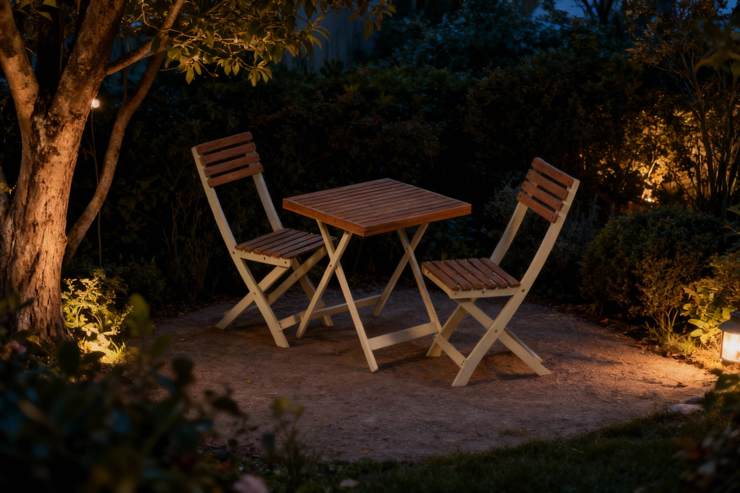 Two-Tone Burley Hardwood 3-Piece Bistro Set