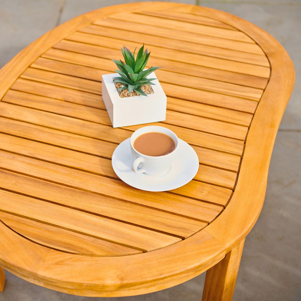 Greenhurst Banana Shaped Wooden Table Natural and Sage Green