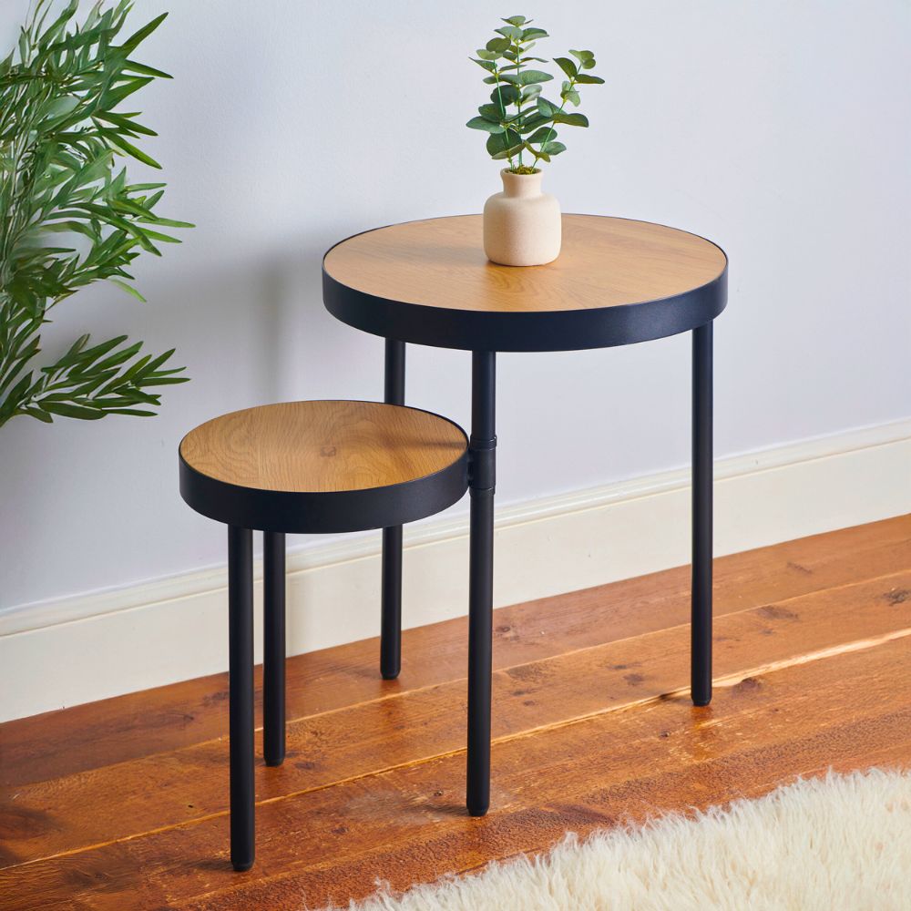 Rotating Dual-Layer Side Table – Space-Saving Modern Accent Table