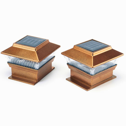 Pack of 2 Universal Solar Post Lights – Super Bright Outdoor LED