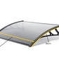 Easy Fit 1m Tinted Door Canopy – UV-Stabilised, Weatherproof Cover with Durable Brackets | White & Black