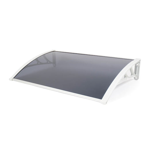 Easy Fit 1m Tinted Door Canopy – UV-Stabilised, Weatherproof Cover with Durable Brackets | White & Black