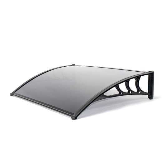 Easy Fit Tinted Door Canopy – UV-Stabilised, Weather-Resistant & Durable | 1.2m Wide | White & Black Colors