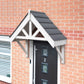 Greenhurst Deluxe Door Canopy – UV-Stable Weatherproof Polymer | White or Grey Frame | W132 x D63 x H126cm
