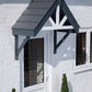 Greenhurst Deluxe Door Canopy – UV-Stable Weatherproof Polymer | White or Grey Frame | W132 x D63 x H126cm