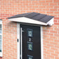 Greenhurst Apex Door Canopy – Weatherproof Engineering Polymers | White & Grey | W108 x D45 x H27cm