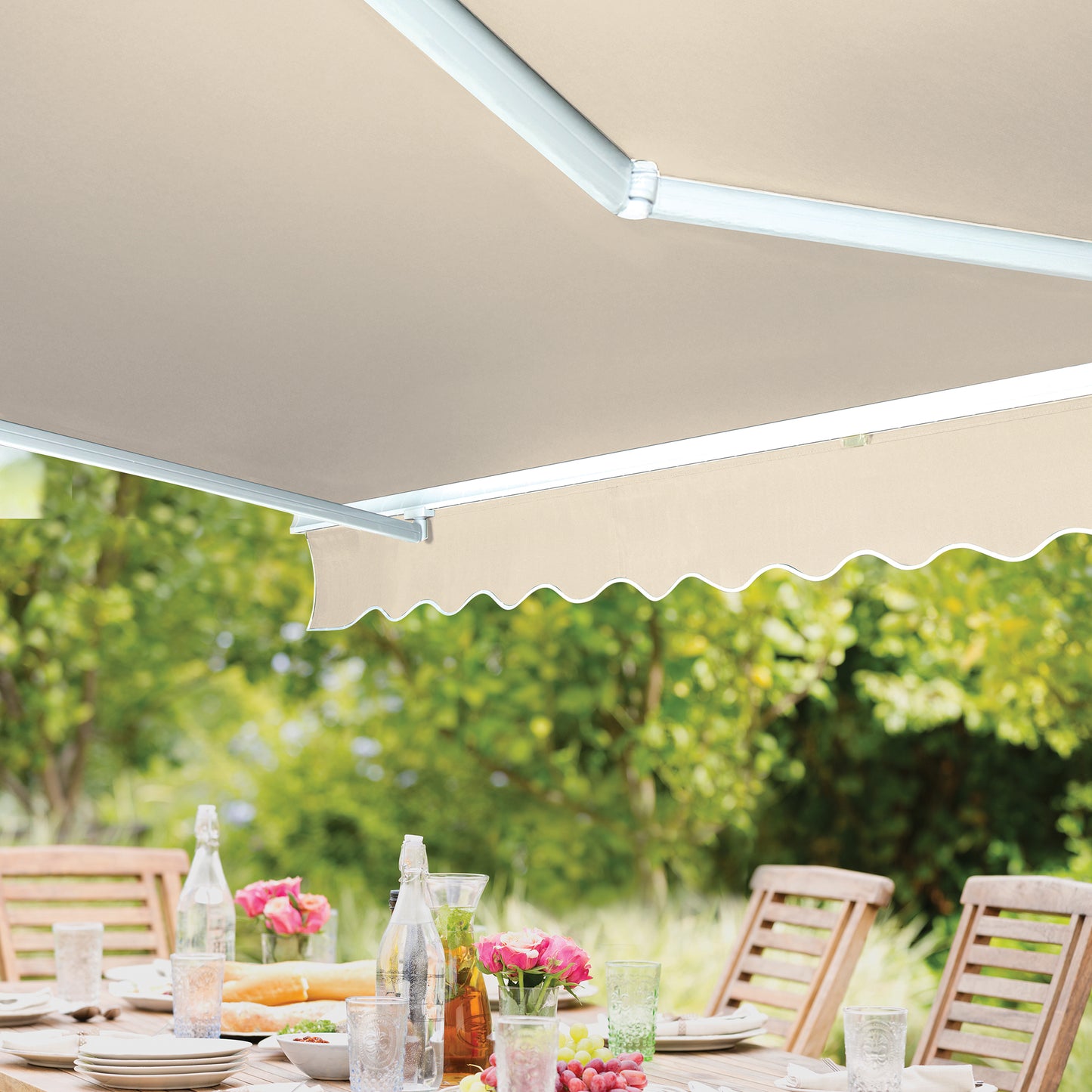 Easy Fit Greenhurst Balmarol Patio Awning – Retractable Sun Canopy | 2.5m, 3m & 3.5m Widths