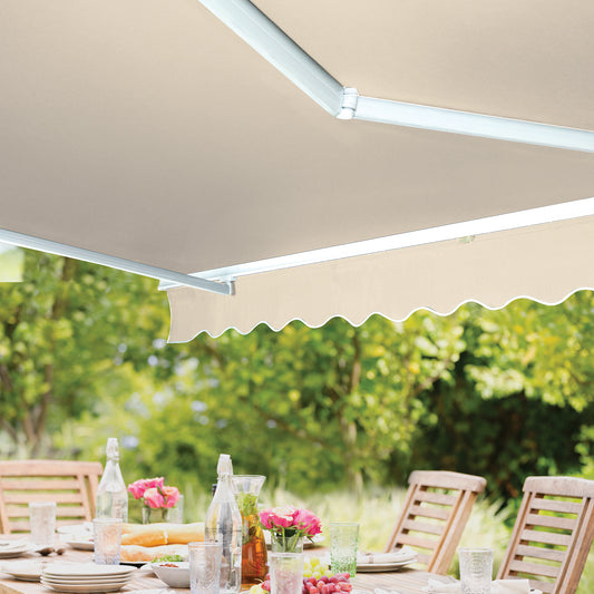 Easy Fit Greenhurst Balmarol Patio Awning – Retractable Sun Canopy | 2.5m, 3m & 3.5m Widths