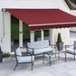 Easy Fit Greenhurst Royal Red Patio Awning – Retractable Sun Canopy | 2.5m, 3m & 3.5m Sizes