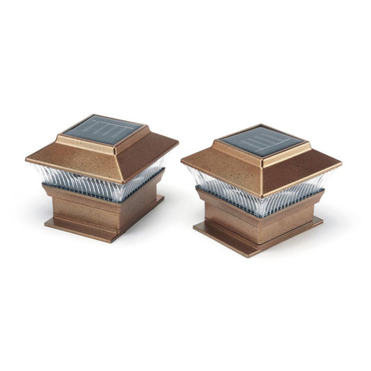 Pack of 2 Universal Solar Post Lights – Super Bright Outdoor LED