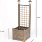 Elegant Bronze Solar Trellis Planter with Lantern – 120cm Height