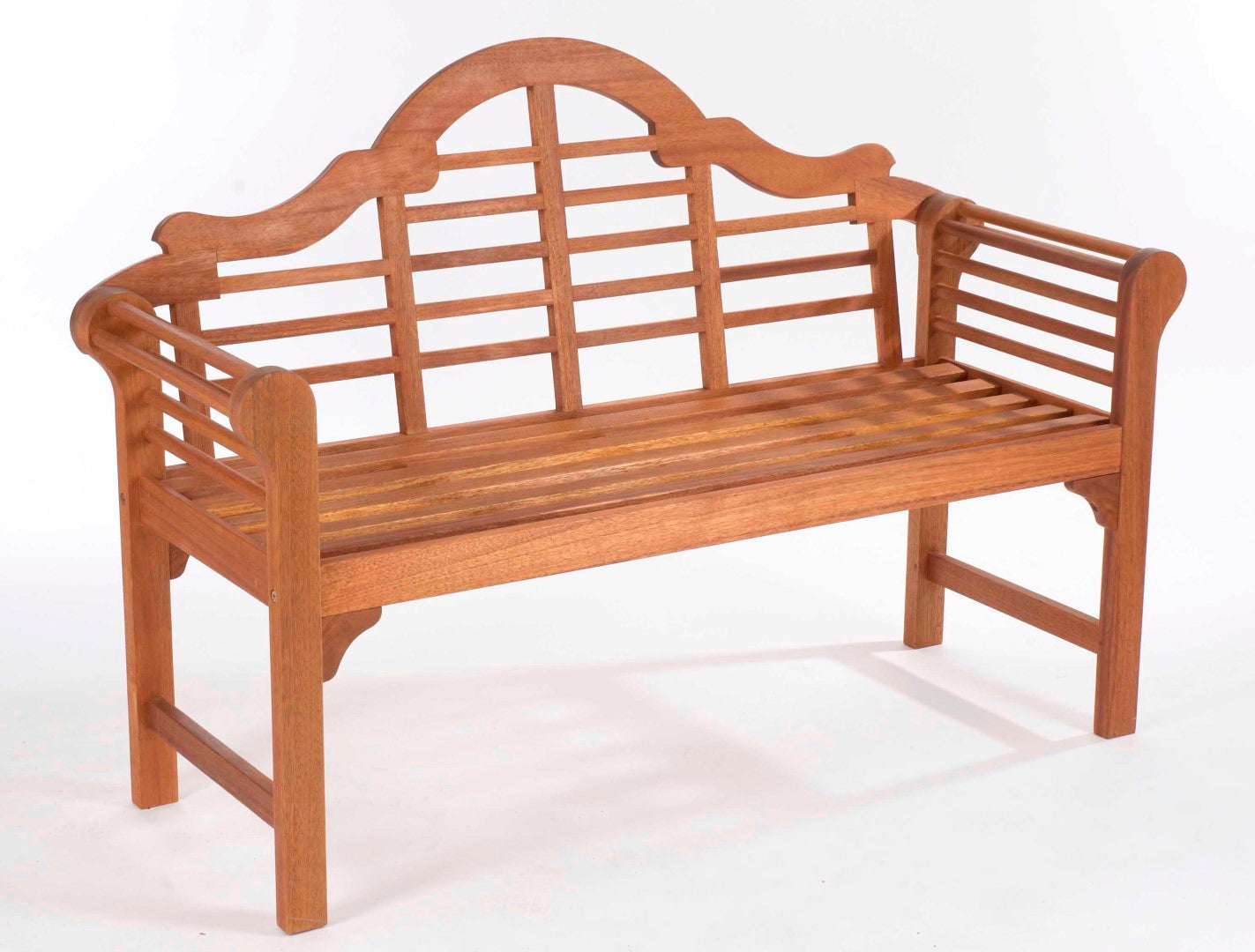 Lutyens Style Garden Bench – Sustainable Acacia Hardwood Outdoor Seat in Chestnut, White or Natural Finish