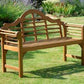 Lutyens Style Garden Bench – Sustainable Acacia Hardwood Outdoor Seat in Chestnut, White or Natural Finish
