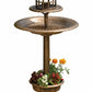 Solar-Powered Bird Bath and Planter with Lantern Top – 107cm Height