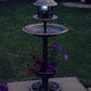 Solar-Powered Bird Bath and Planter with Lantern Top – 107cm Height