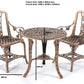 3-Piece Rose Bistro Patio Set with Armchairs – Lightweight UV-Stabilised Outdoor Furniture in Antique Bronze or Gunmetal Grey
