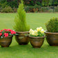 Pack of 4 Antique Style Wenlock Planters – UV-Resistant Garden Pots (Bronze Finish)