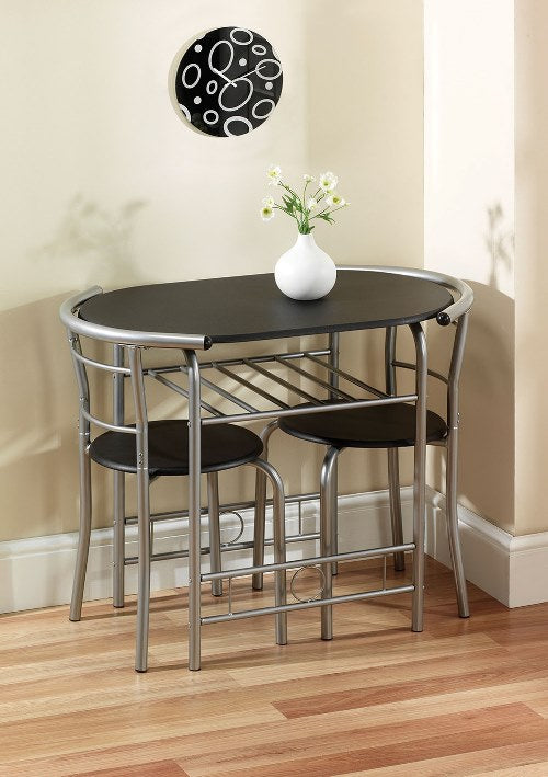 Stylish 2-Seater Compact Dining Set with Storage Shelf – Ideal for Small Spaces