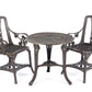 3-Piece Rose Bistro Patio Set with Armchairs – Lightweight UV-Stabilised Outdoor Furniture in Antique Bronze or Gunmetal Grey