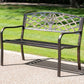 Coalbrookdale 2-Seater Garden Bench – Cast Iron Floral Backrest in Antique Bronze or Satin White