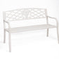 Coalbrookdale 2-Seater Garden Bench – Cast Iron Floral Backrest in Antique Bronze or Satin White
