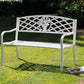 Coalbrookdale 2-Seater Garden Bench – Cast Iron Floral Backrest in Antique Bronze or Satin White