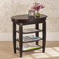 Swivel Top Side Table with Hidden Storage – Mahogany or Oak Finish