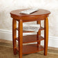 Swivel Top Side Table with Hidden Storage – Mahogany or Oak Finish