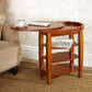 Swivel Top Side Table with Hidden Storage – Mahogany or Oak Finish