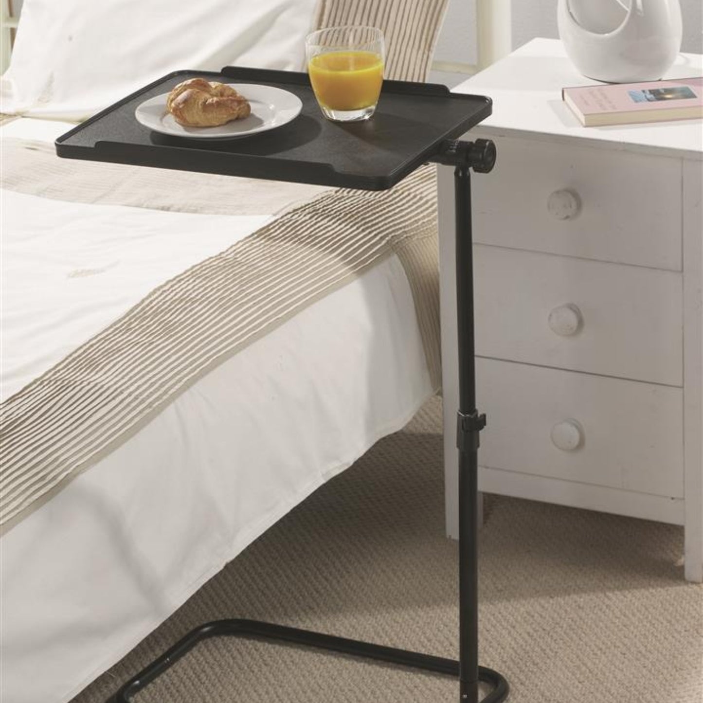 Adjustable Pivot Table for Bed or Sofa – Tilting Laptop & Reading Desk with Height Adjustment
