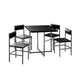 Space-Saving 4-Seater Compact Dining Set with Cushioned Chairs