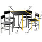 Space-Saving 4-Seater Compact Dining Set with Cushioned Chairs