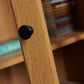 Wood Effect Display Cabinet with Drawer – Adjustable Shelves & Perspex Doors in Oak or Mahogany