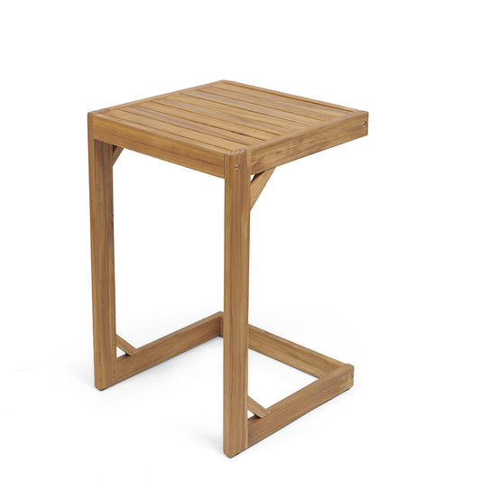 FSC Acacia Outdoor Side Table – Patio Table in Natural Oil Finish